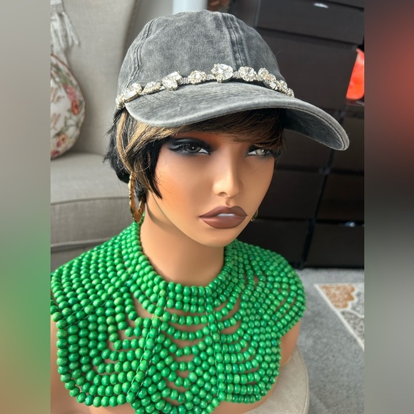 ✨NEW Gray Cap with Rhinestone Detail - Picture 6 of 9